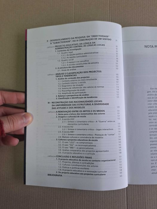 Do projecto educativo de escola aos projectos curriculares - Fontoura