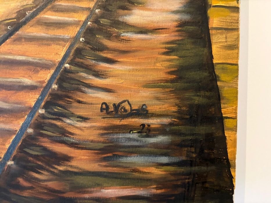 Quadro pintado a mão 2 metros