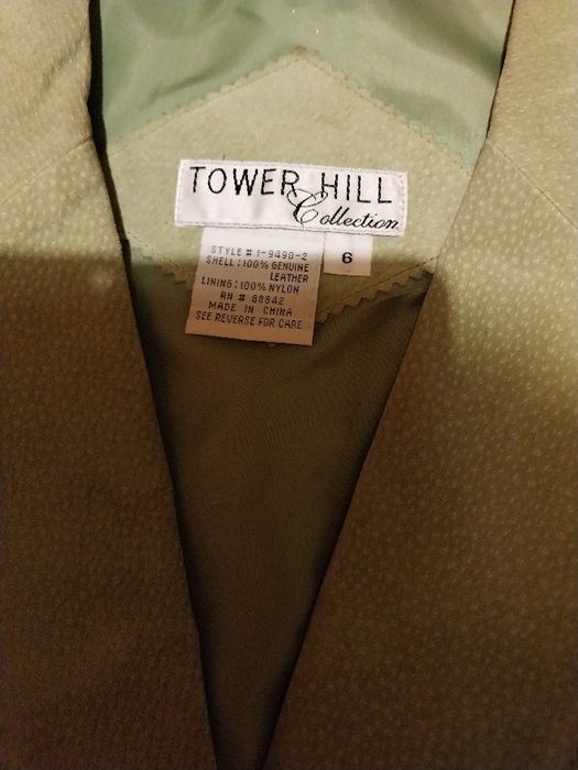 marynarka vintage damska ze skory naturalnej