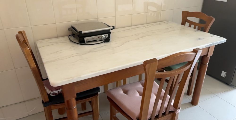 Wood and Marble Table