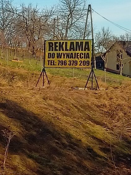 Wynajmę baner reklamowy przy drodze krajowej nr 28  okazja