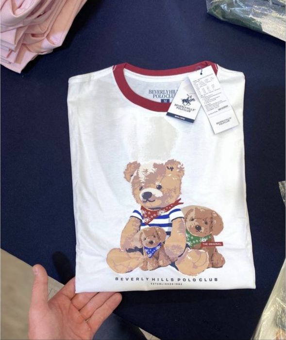 Футболка polo bear ralph lauren унісекс футболка з ведмедем, футболка