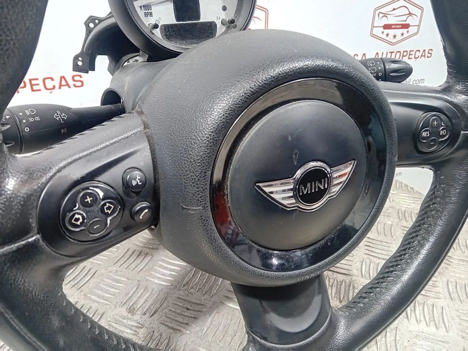 Volante com Airbag Mini Cooper R56 De 3 braços em Pele
