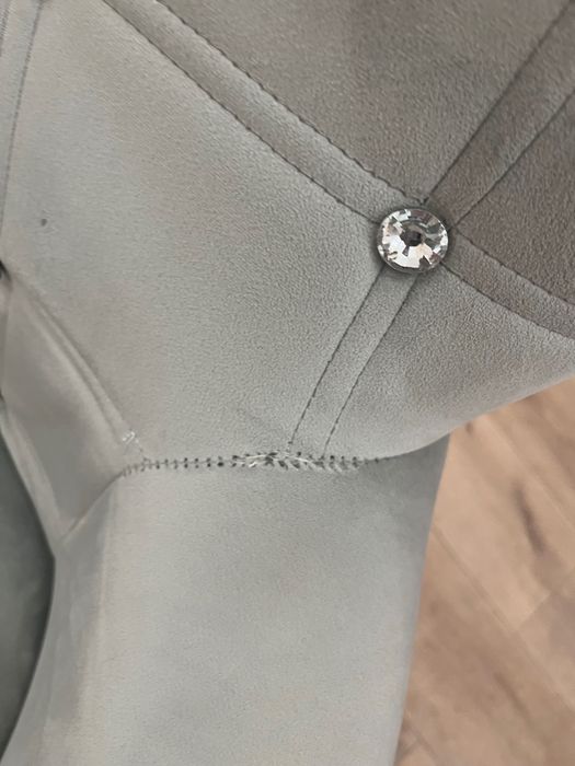 Fotel szary z kryształkami