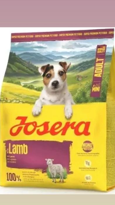 Йозера ягня 10кг Сухий беззерновий корм для дрібних порід собак Josera