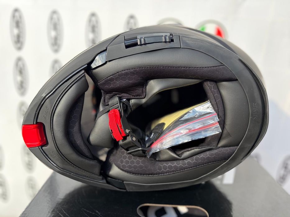 Kask motocyklowy szczekowy SMK Gullwing czarny rozmiar M, Bledna,ECE06