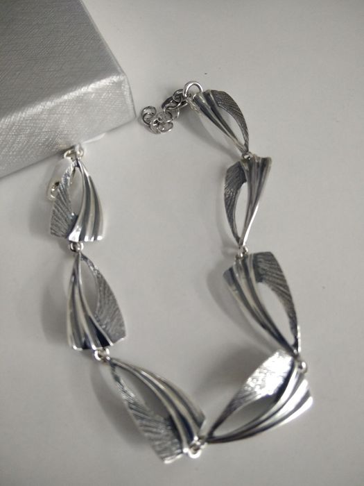 Srebrna ciekawa bransoletka srebro 925 długość 18-21cm   352