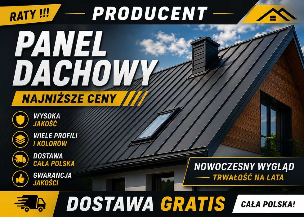 Panel dachowy na rąbek * klik * producent dostawa gratis * na wymiar