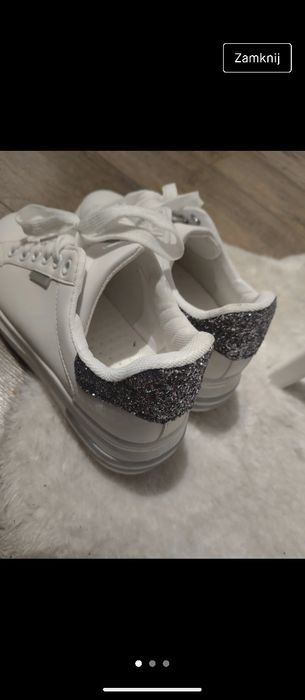 Buty z brokatem 39