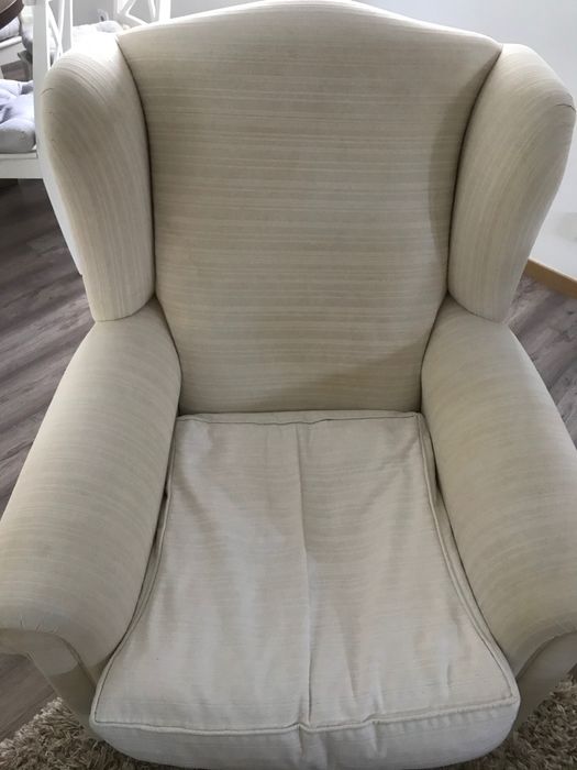 Sofás de tecido de cor branca