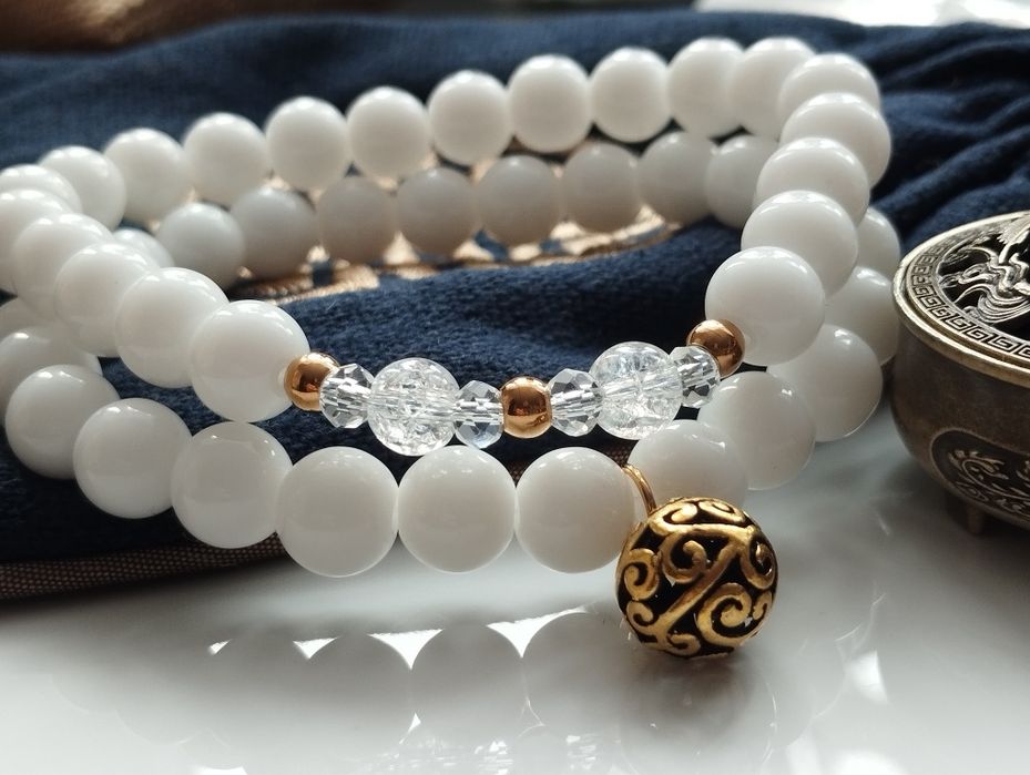 Bransoletki biała porcelana