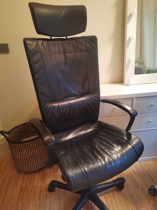 Skórzany fotel prezesa KInnarps