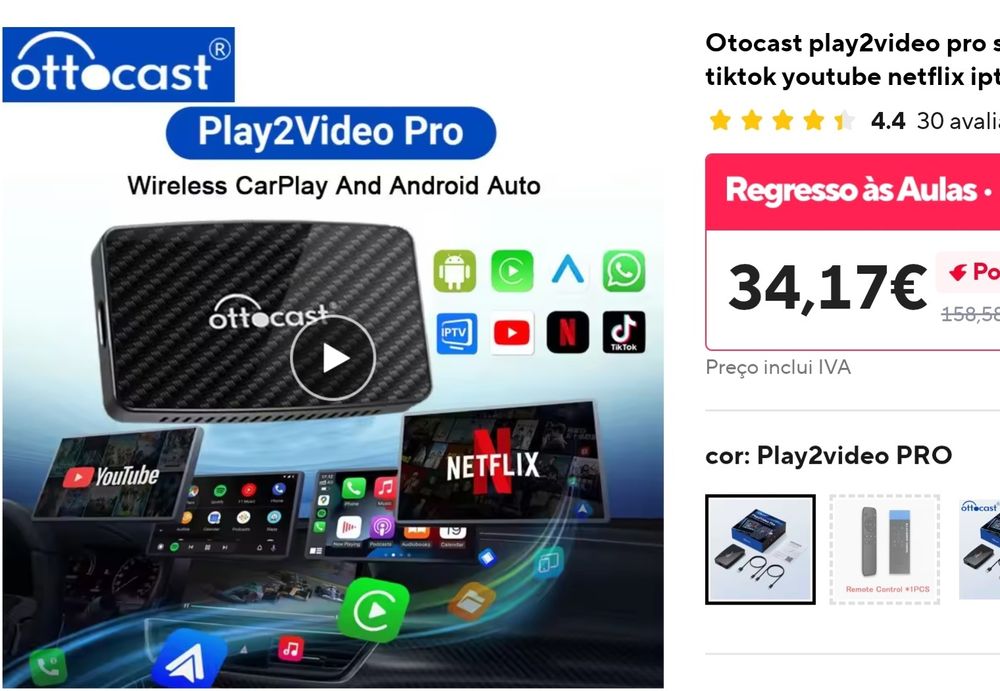 Carplay tv play novos