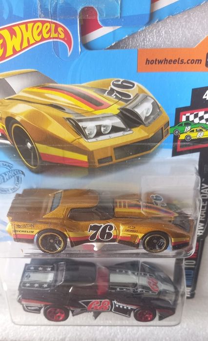 Conjunto 2, 76 greenwood corvette hot wheels