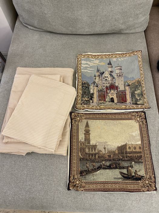 Постельное белье двуспальное, декоративные наволочки