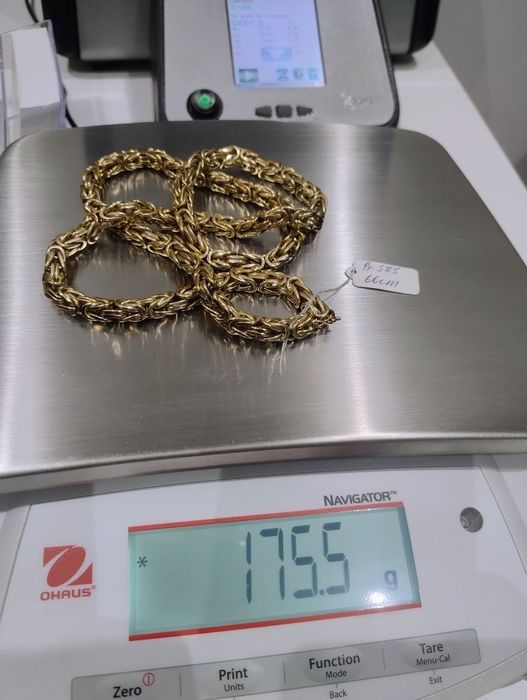 Nowy Złoty łańcuszek splot królewski