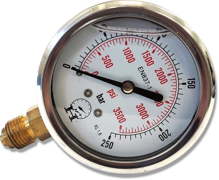 Manometr 250 Bar + Szybkozłącze GNIAZDO EURO M18 [8379]