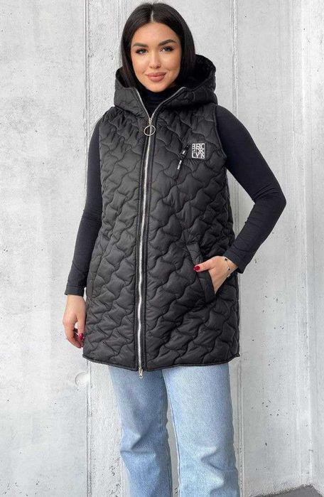 Женская жилетка удлиненная  от 48  до 54 рр.