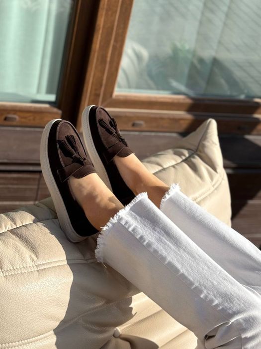 Лофери натуральна замша/шкіраз