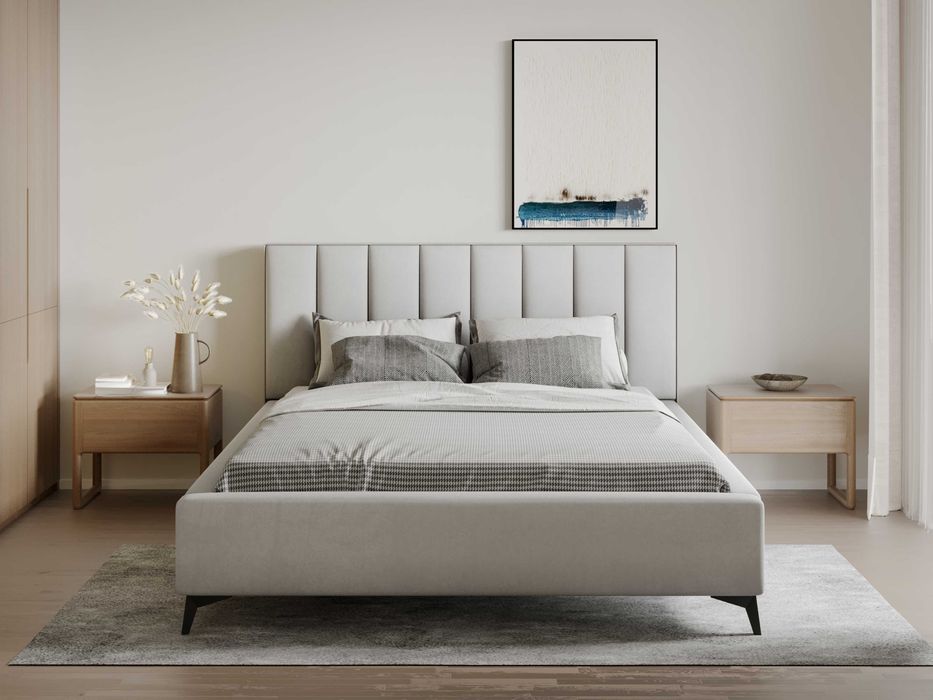 Łóżko Sypialniane z pojemnikiem + stelaż metalowy Berlin PRODUCENT