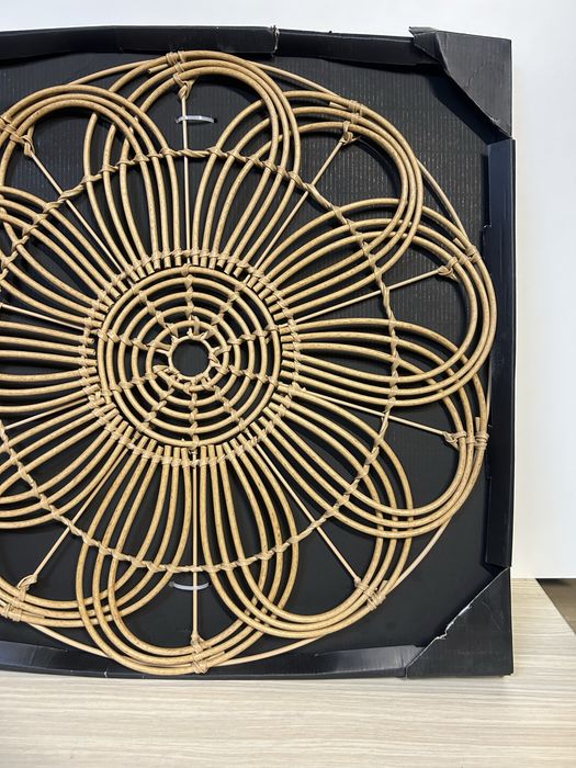 Dekoracja ścienna w stylu naturalnego rattanu – Home Accents | 48 cm nr.9617