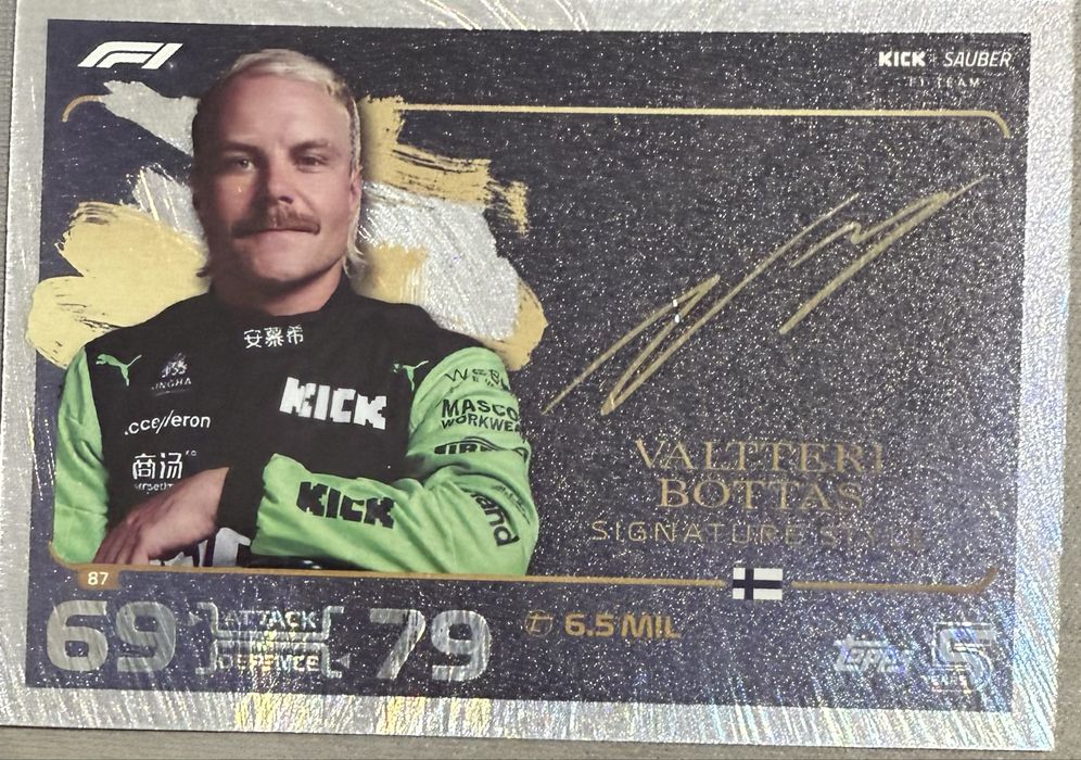 Topps Turbo Attax 2024 #87 - Valtteri Bottas - Signature Style
