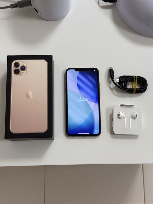 iPhone 11 Pro Max 256GB Gold | 100% Original (Sem Peças Trocadas) | Na Caixa Completo c/ Fones