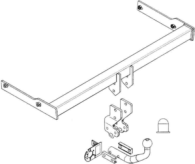 hak holowniczy+modul7pin vw passat b6 4motion 2005-2010r 5-drzw varian