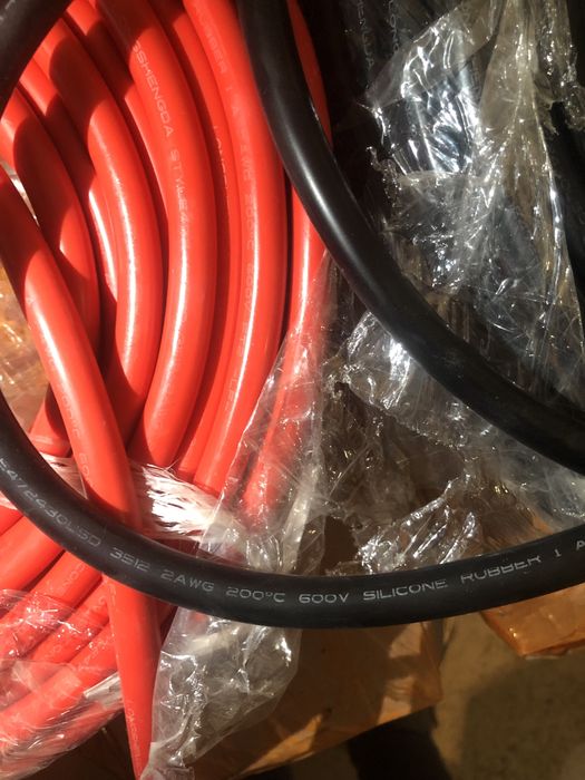 Силіконовий силовий кабель 35 мм² (2 AWG) – 200°C, 600V / 3kV DC