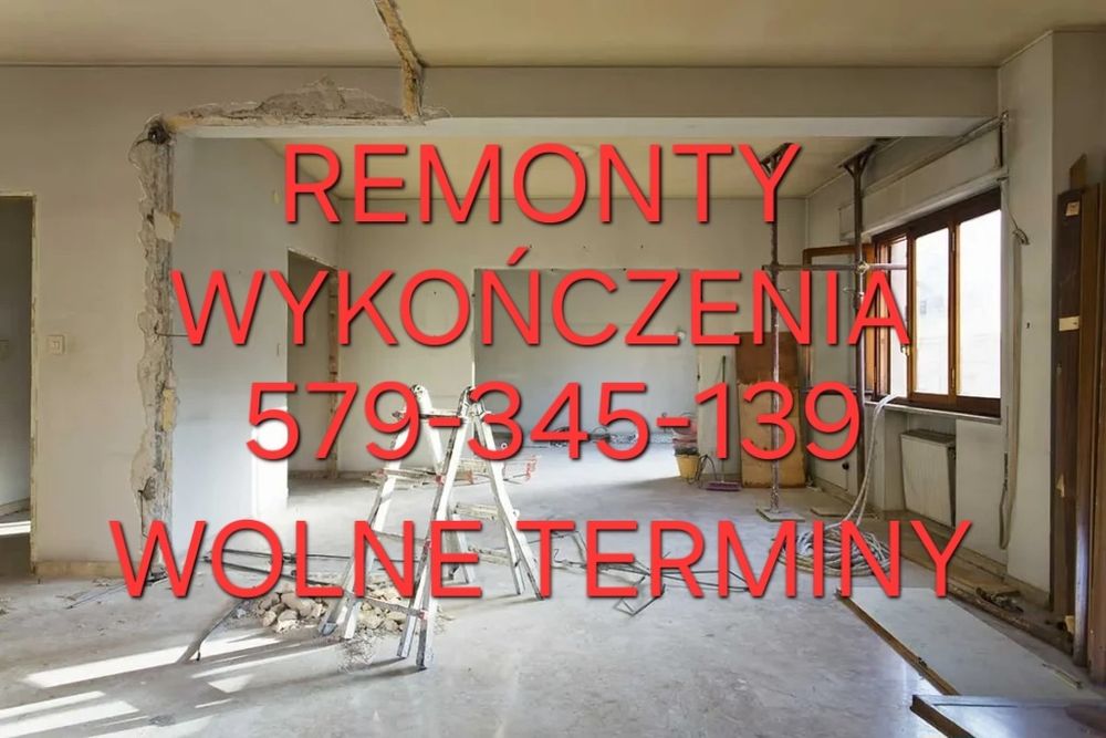 Remonty wykończenia malowanie elewacji gładzie glazurnik hydraulik g-k