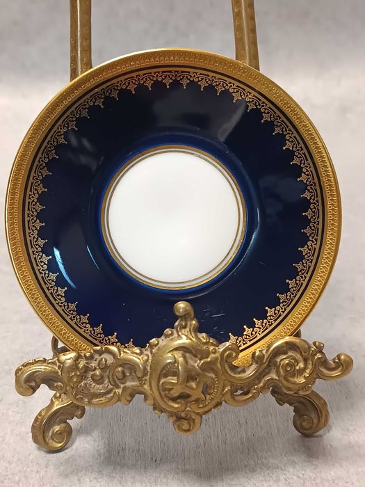 Rosenthal Kobaltowa Filiżanka Złocony Duet