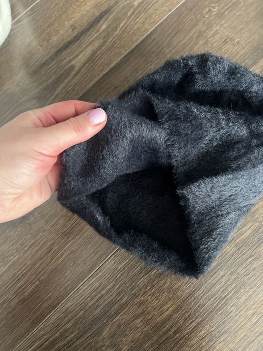 Komplet czapka komin czarny damska jak nowa uni