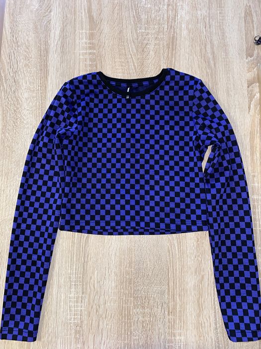 fioletowo-czarny top XS