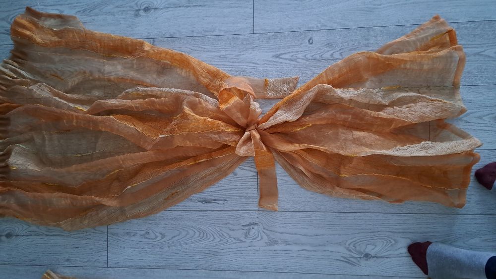 Firanki zasłonki pomarańczowe 80x135 cm