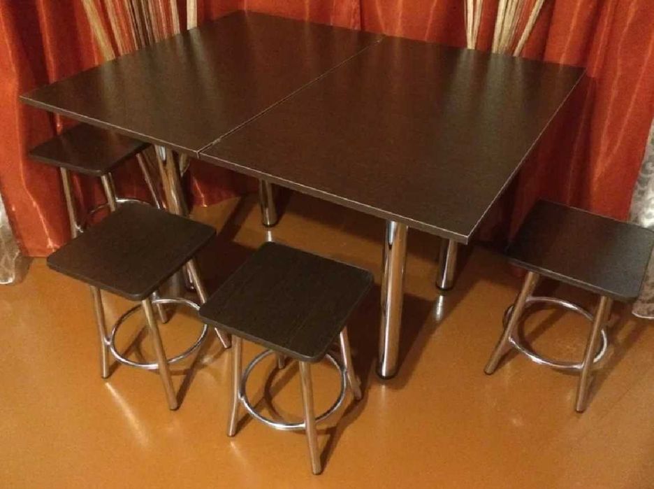 ГОТОВІ Кухоный роскладной стол Розкладний кухонний стіл металеві ніжки