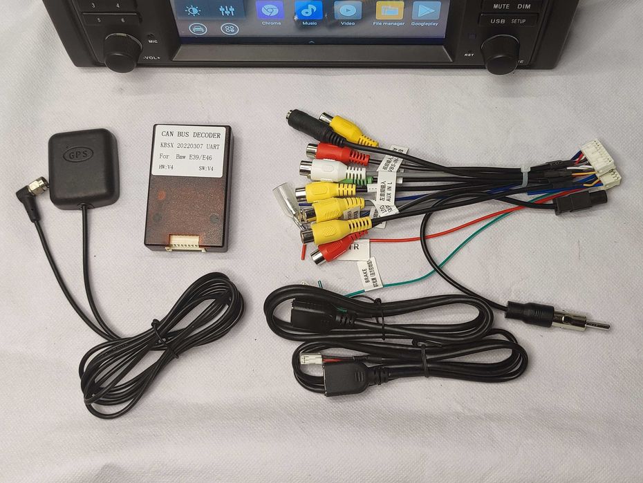 Rádio BMW E39 Android 13 WiFi GPS Novo com Garantia 2GB RAM