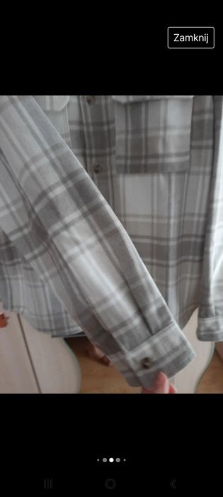 Koszula ciepła w jasną kratę L/XL H&M