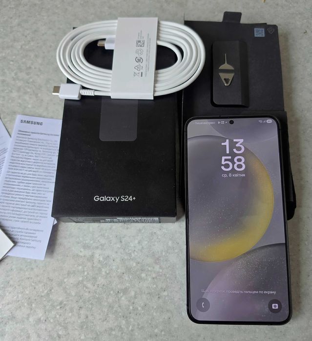 Samsung S 24 plus SM-S926B/DS 12/512 gb.Новий,чорного кольору.