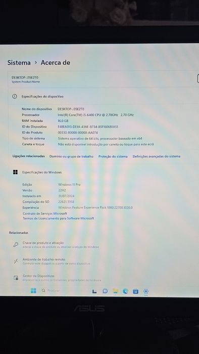 Desktop PC gaming i5 16Gb Ram gráfica RX570 8GB computador