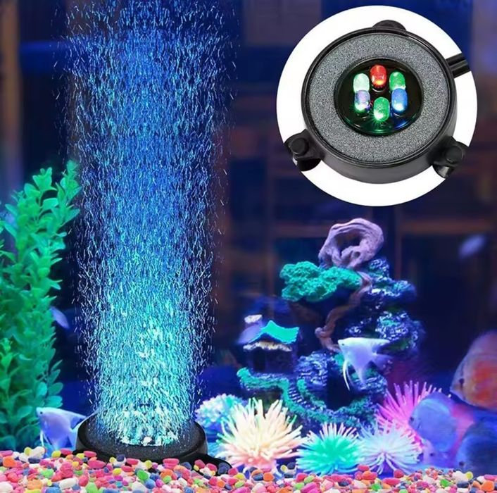 Светильник RGB аэратор с пузырьками для аквариума