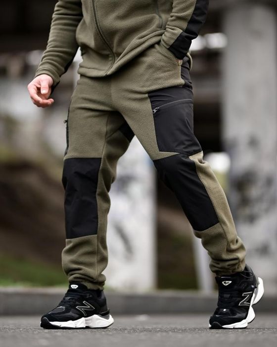 Флісовий спортивний тактичний костюм TARANTUL oliva/black мілітар олив