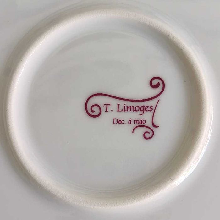 Conjunto de Sobremesa T. Limoges – Pintado à Mão – Caixa Original