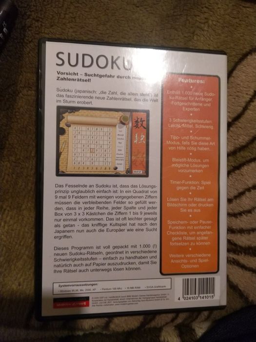 Sudoku gra Pc ver. Niemiecka.