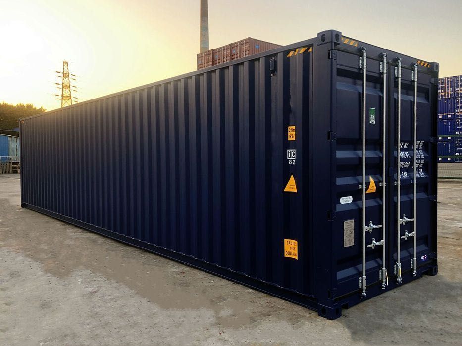 Kontener morski 40HC 12metrowy, podwyższany, nowy, kolory, lok Gdańsk!