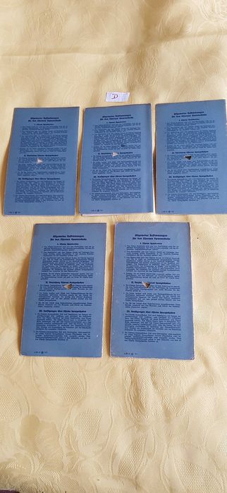 Germany 5 szt .Książeczka Oszczędnościowa rok 1942 pismo gotyk- RARE D