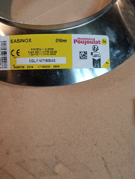 Kołnierz do komina.fi150mm.EASINOX.
