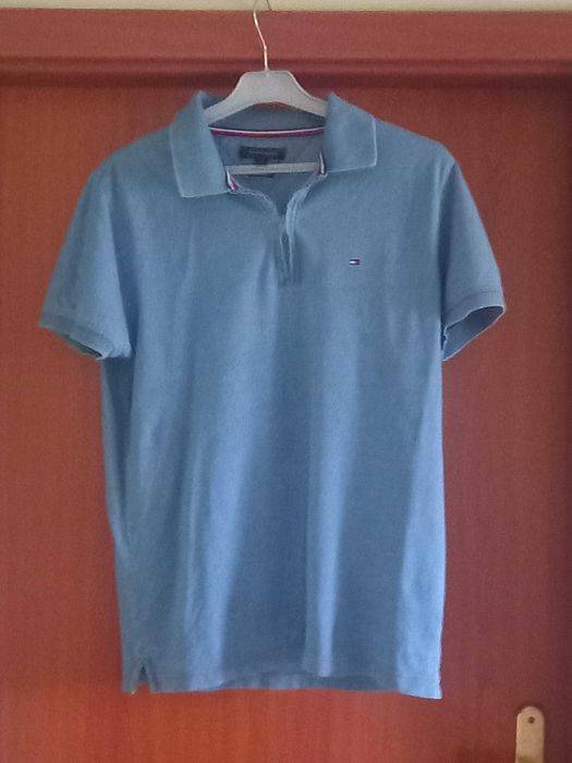 Jasnoniebieska męska koszulka/ t-shirt /polo  rozmiar L