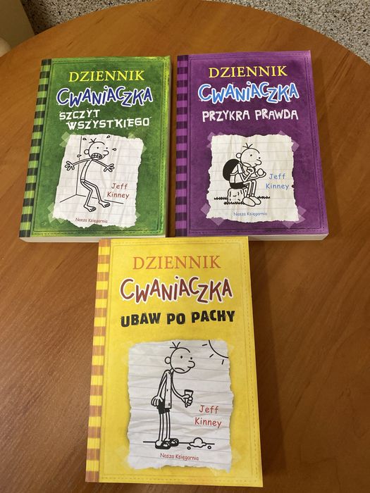 Trzy ksiazki dziennik cwaniaczka jak nowe