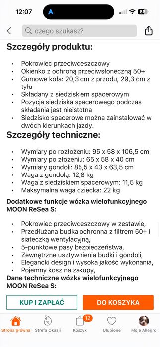 Wózek głęboko-spacerowy