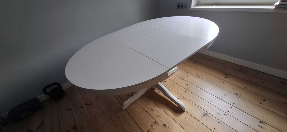 Stół okrągły rozkładany biały IKEA